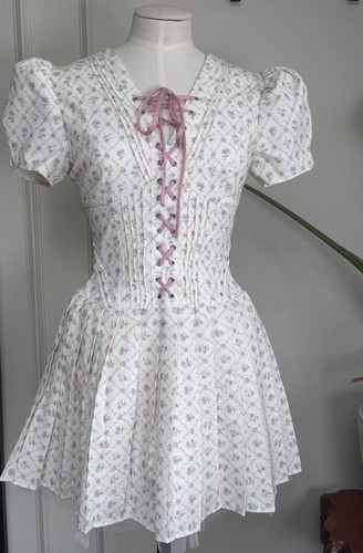 Mini floral corset dress - corset,