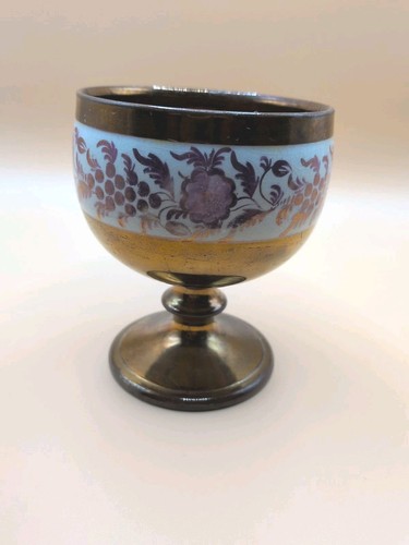Vintage copper lustre goblet - copper,