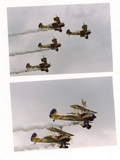 4 Photographs of Utterly Butterly Boeing Stearman Formation Fairford RIAT 2003