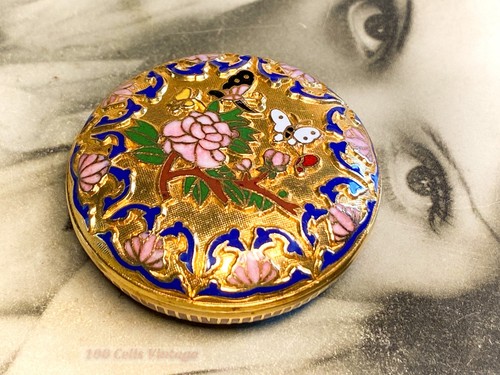 Gold blue floral butterflies - gold,