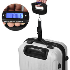 TRIXES Portable Digital Luggage Scales NEW 50kg Fishing Travel Weighing Scales
