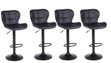 4 x Black Bar Stools 