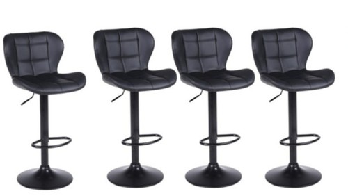 Black bar stools - 4,
