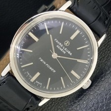 SWISS VINTAGE FAVRE LEUBA 253 TWIN POWER HAND-WINDING MENS SLIM WATCH a703022-2