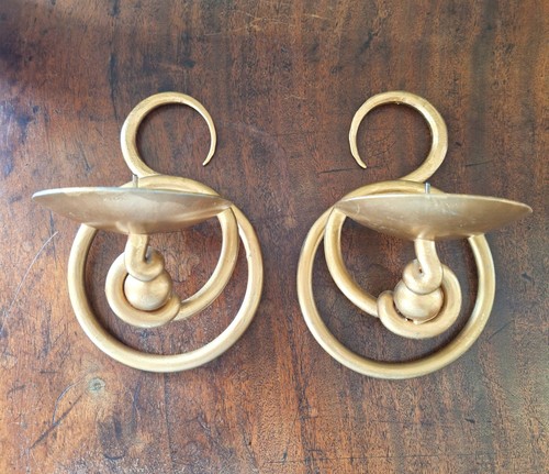 Vintage gold painted heavy - painted,