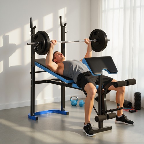 Adjustable weight bench with - bench,