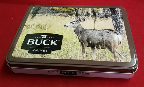 Buck knives tin with - knives,