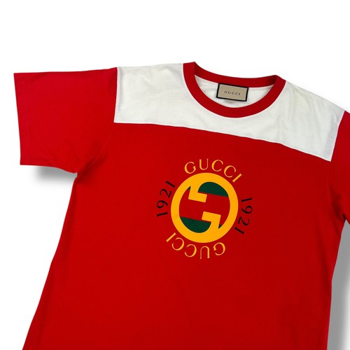 Gucci red white printed - printed, logo