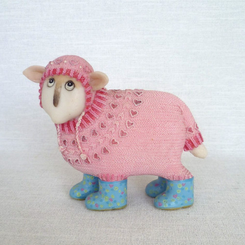 Ewe and sheep figurine - ewe,