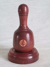 MASONIC FREEMASON GAVEL & BLOCK,PALM POCKET MAHOGANY HARDWOOD FESTIVE BOARD ETC