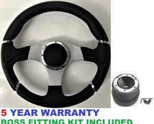 SPORTS RACING RACE STEERING WHEEL & BOSS KIT HUB FIT VW T4 TRANSPORTER 96-03 