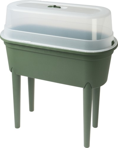 Large green plastic plant - green,
