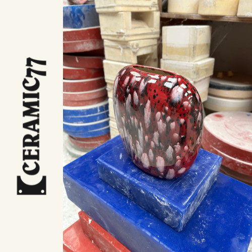 Oval bud vase ceramic - vase,