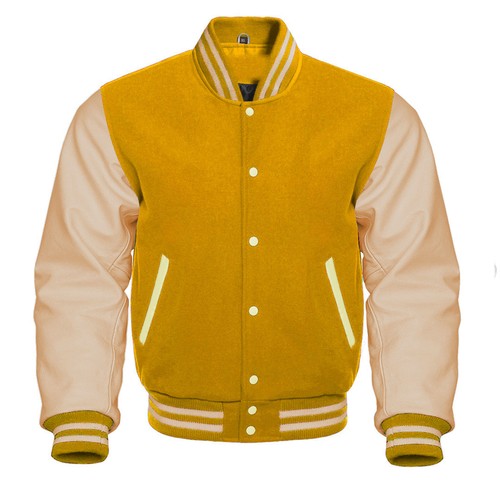 Letterman varsity yellow - yellow, wool