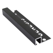 Genesis Matt Black Tile Trim 10mm - Aluminium Square 2.5m