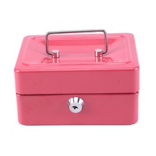 6" Metal Cash Box Money Bank Deposit Steel Tin Security Safe Petty Key Lockable