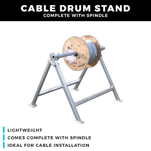 Lightweight cable drum stand - drum,