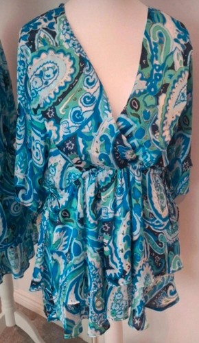 Zara size blue paisley - paisley, print