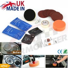 Heavy Duty Headlight Restoration Kit Car Lens Lamp Cleaning Sanding Repair Tools
