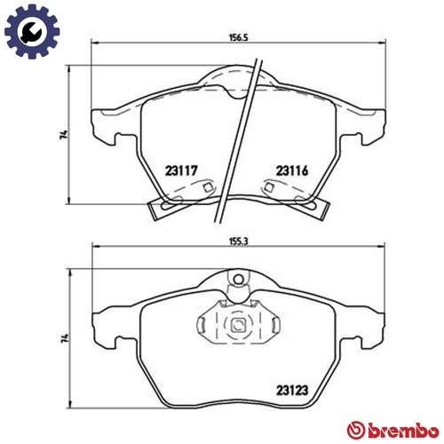 Brake pad set disc - brake, 59