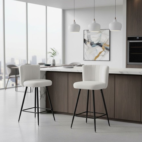 Bar stools modern plush - 2x,