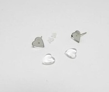 Heart earring stud cabochon