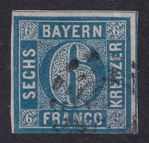 Bavaria 1862 numeral - numeral, 6k