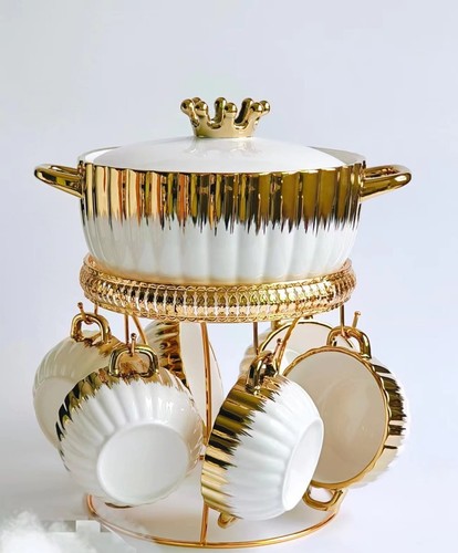 Ceramic soup tureen set - ceramic,