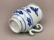 KANGXI PERIOD CHINESE PORCELAIN BLUE AND WHITE COFFEE CAN SMALL MUG QING