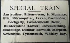 LNER ANSTRUTHER PITENWEEM ST MONANCE ELIE FIFE WHITLEY BAY CARRIAGE WINDOW LABEL