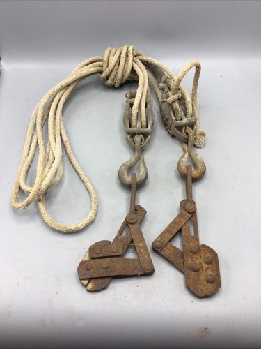 Vintage block tackle with - vintage,