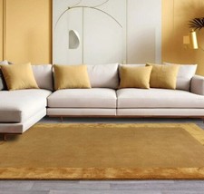 Ascot Gold Rug Plain Bordered