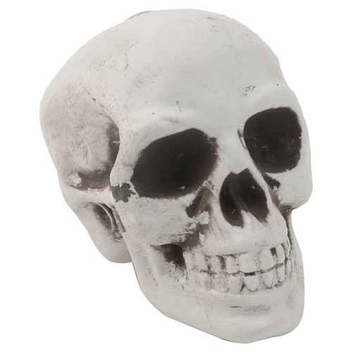 Plastic human mini skull decor - plastic,