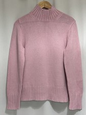 Seasalt Cornwall Turtle Neck Cotton Jumper Blush Pink /Medium Weight /Size Small