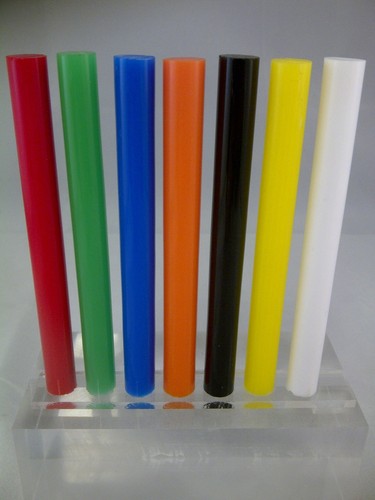 Coloured rod acrylic bar round - acrylic,