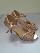 Joe Browns Heel Womens Shoes UK 4 Gold Glitter