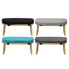 Meditation Bench Bamboo Kneeling Stool with Cushion Folding Easy to Clean Stool