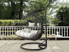 Hanging Cocoon Egg Chair Garden Swing 2 Person Hammock Removable Cushions !!!