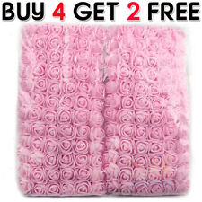 144Pcs 2.5cm Artificial Flowers Mini Foam Roses with Stem Wedding Bouquet Decor