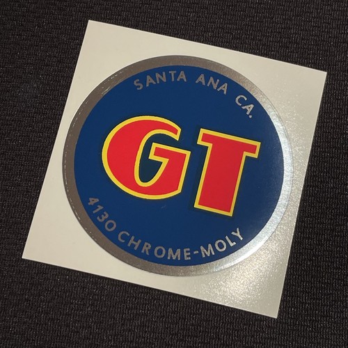 Round bmx decal blue - gt,
