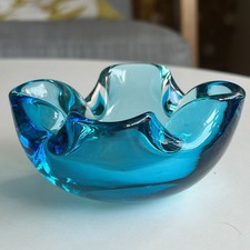 Vintage Blue Murano Glass Bowl