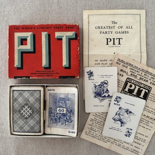 Vintage pit bull bear card - pit, &