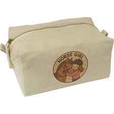 'Horse Girl' Canvas Wash Bag /