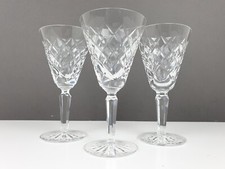 3 x Waterford Crystal Tyrone Claret Wine Glasses 15.6 cm H Signed