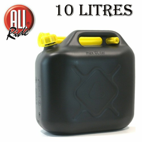 10l black plastic fuel jerry - 10l,