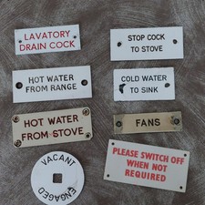 Vintage Railway Engine Signs x 8 various locomotive signs in a decent condition.