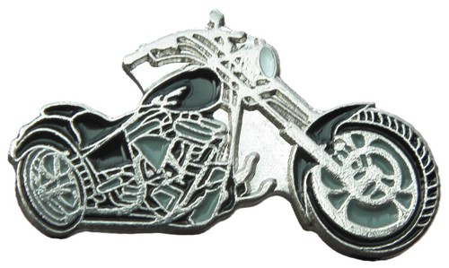 Motorbike chopper pin badge - chopper,
