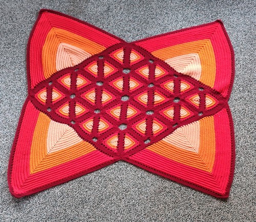Hand crochet butterfly shaped - hand,