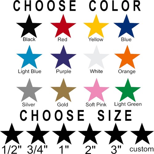 Star stickers pick your size - stickers!,