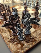 Chess Set Handmade Antique